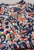 ETERNA LANGE MOUW BLOUSE MODERN CLASSIC BLAUW/ORANJE PRINT