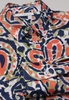 ETERNA LANGE MOUW BLOUSE MODERN CLASSIC BLAUW/ORANJE PRINT