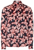 ETERNA LANGE MOUW BLOUSE MODERN CLASSIC BLAUW/ROOD PRINT