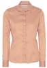 ETERNA LANGE MOUW BLOUSE MODERN CLASSIC BRUIN / WIT PRINT