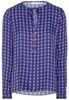 ETERNA LANGE MOUW BLOUSE MODERN CLASSIC BRUIN/BLAUW PRINT