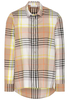 ETERNA LANGE MOUW BLOUSE MODERN CLASSIC FLANELL GROEN GERUIT