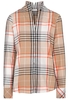 ETERNA LANGE MOUW BLOUSE MODERN CLASSIC FLANELL ORANJE / BEIGE GERUIT
