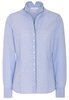 ETERNA LANGE MOUW BLOUSE MODERN CLASSIC JAQUARD LICHTBLAUW MET RELIËF