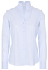 ETERNA LANGE MOUW BLOUSE MODERN CLASSIC JAQUARD LICHTBLAUW MET RELIËF