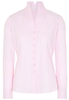 ETERNA LANGE MOUW BLOUSE MODERN CLASSIC JAQUARD ROZE MET RELIËF