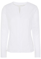 ETERNA LANGE MOUW BLOUSE MODERN CLASSIC JAQUARD WIT MET RELIËF