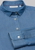 ETERNA LANGE MOUW BLOUSE MODERN CLASSIC JEANSBLAUW MET RELIËF