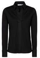 ETERNA LANGE MOUW BLOUSE MODERN CLASSIC JERSEY ZWART UNI