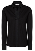 ETERNA LANGE MOUW BLOUSE MODERN CLASSIC JERSEY ZWART UNI