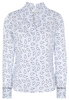 ETERNA LANGE MOUW BLOUSE MODERN CLASSIC LICHT BLAUW / WIT PRINT