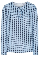 ETERNA LANGE MOUW BLOUSE MODERN CLASSIC LICHTBLAUW / MARINE PRINT