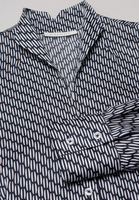 ETERNA LANGE MOUW BLOUSE MODERN CLASSIC MARINE / WIT PRINT