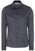 ETERNA LANGE MOUW BLOUSE MODERN CLASSIC MARINEBLAUW PRINT