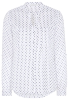 ETERNA LANGE MOUW BLOUSE MODERN CLASSIC MARINEBLAUW PRINT