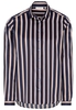 ETERNA LANGE MOUW BLOUSE MODERN CLASSIC NAVY / ORANJE GESTREEPT