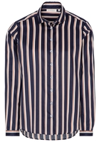 ETERNA LANGE MOUW BLOUSE MODERN CLASSIC NAVY / ORANJE GESTREEPT