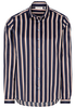 ETERNA LANGE MOUW BLOUSE MODERN CLASSIC NAVY / ORANJE GESTREEPT