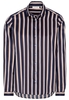 ETERNA LANGE MOUW BLOUSE MODERN CLASSIC NAVY / ORANJE GESTREEPT