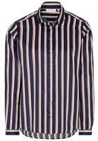 ETERNA LANGE MOUW BLOUSE MODERN CLASSIC NAVY / ORANJE GESTREEPT