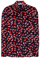 ETERNA LANGE MOUW BLOUSE MODERN CLASSIC NAVY / ROOD PRINT