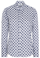 ETERNA LANGE MOUW BLOUSE MODERN CLASSIC NAVY / WIT PRINT