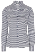 ETERNA LANGE MOUW BLOUSE MODERN CLASSIC NAVY / WIT PRINT