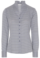 ETERNA LANGE MOUW BLOUSE MODERN CLASSIC NAVY / WIT PRINT