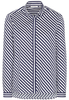 ETERNA LANGE MOUW BLOUSE MODERN CLASSIC NAVY BLAUW / WIT GESTREEPT