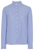 ETERNA LANGE MOUW BLOUSE MODERN CLASSIC POPELINE BLAUW / WIT GESTREEPT
