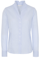 ETERNA LANGE MOUW BLOUSE MODERN CLASSIC POPELINE LICHT BLAUW / WIT