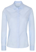 ETERNA LANGE MOUW BLOUSE MODERN CLASSIC POPELINE LICHTBLAUW UNI