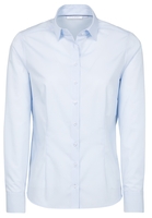 ETERNA LANGE MOUW BLOUSE MODERN CLASSIC POPELINE LICHTBLAUW UNI