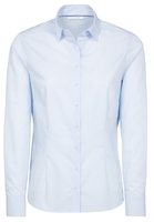 ETERNA LANGE MOUW BLOUSE MODERN CLASSIC POPELINE LICHTBLAUW UNI