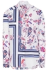 ETERNA LANGE MOUW BLOUSE MODERN CLASSIC POPELINE ROZE / BLAUW / WIT