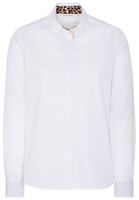 ETERNA LANGE MOUW BLOUSE MODERN CLASSIC POPELINE WIT UNI