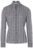 ETERNA LANGE MOUW BLOUSE MODERN CLASSIC POPELINE ZWART / WIT / ROZE