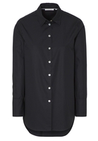 ETERNA LANGE MOUW BLOUSE MODERN CLASSIC POPELINE ZWART UNI