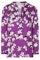 ETERNA LANGE MOUW BLOUSE MODERN CLASSIC PURPER / WIT PRINT