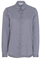 ETERNA LANGE MOUW BLOUSE MODERN CLASSIC ROOD / BLAUW PRINT
