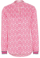 ETERNA LANGE MOUW BLOUSE MODERN CLASSIC ROZE / WIT PRINT