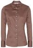 ETERNA LANGE MOUW BLOUSE MODERN CLASSIC SLIM FIT BRUIN PRINT