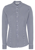 ETERNA LANGE MOUW BLOUSE MODERN CLASSIC SLIM FIT JERSEY MARINEBLAUW