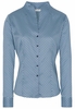ETERNA LANGE MOUW BLOUSE MODERN CLASSIC SLIM FIT LICHTBLAUW / MARINE