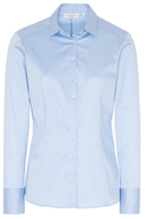 ETERNA LANGE MOUW BLOUSE MODERN CLASSIC SLIM FIT LICHTBLAUW UNI