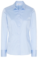 ETERNA LANGE MOUW BLOUSE MODERN CLASSIC SLIM FIT LICHTBLAUW UNI