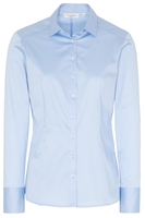 ETERNA LANGE MOUW BLOUSE MODERN CLASSIC SLIM FIT LICHTBLAUW UNI