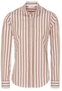ETERNA LANGE MOUW BLOUSE MODERN CLASSIC SLIM FIT POPELINE BEIGE/WIT