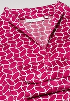 ETERNA LANGE MOUW BLOUSE MODERN CLASSIC SLIM FIT ROZE / WIT PRINT