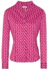 ETERNA LANGE MOUW BLOUSE MODERN CLASSIC SLIM FIT ROZE / WIT PRINT